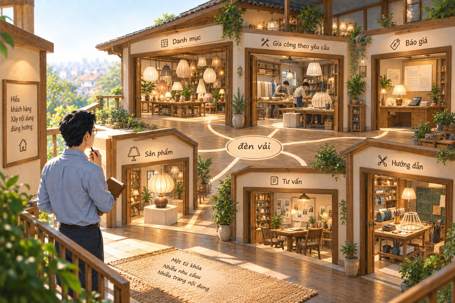 Website giống một ngôi nhà có nhiều trang khác nhau cho từng nhu cầu tìm kiếm