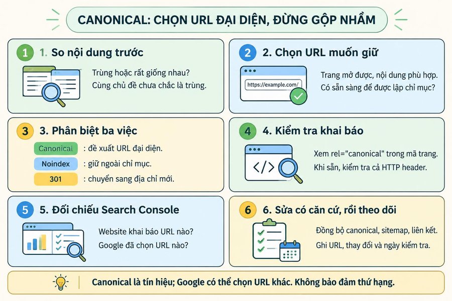 Sketchnote kiểm tra canonical