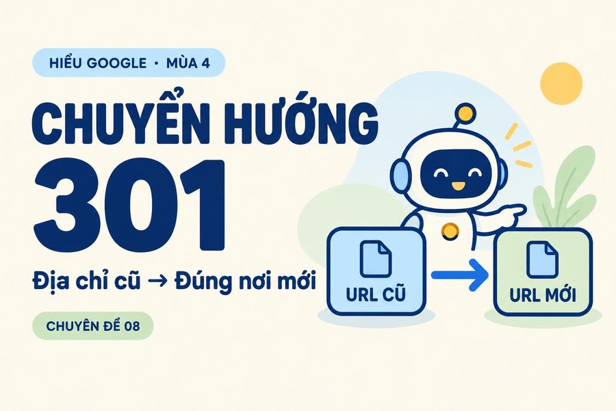Chuyển hướng 301: robot chỉ đường từ URL cũ đến đúng URL mới