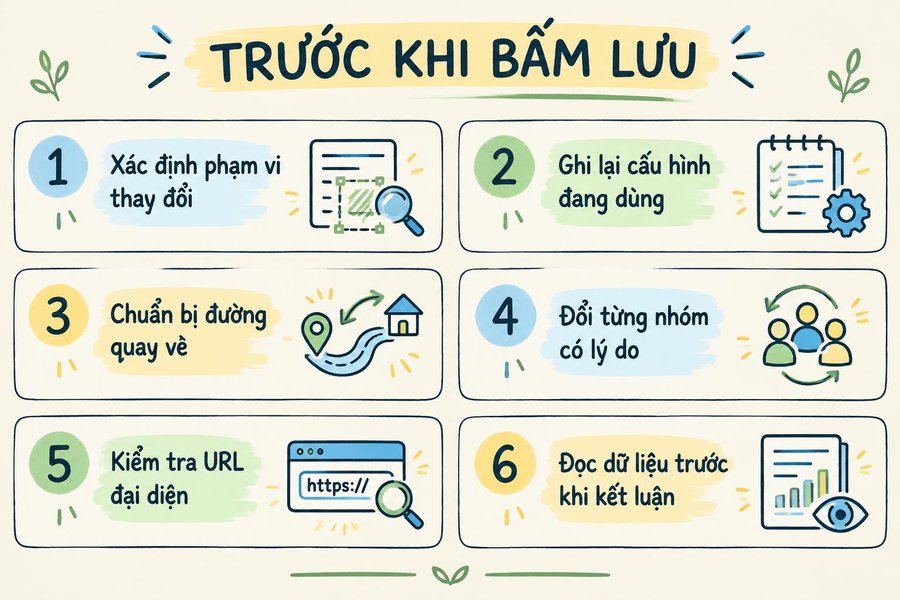 Ghi chú tổng hợp chuyên đề 26: Những thiết lập SEO cần kiểm tra kỹ trước khi thay đổi