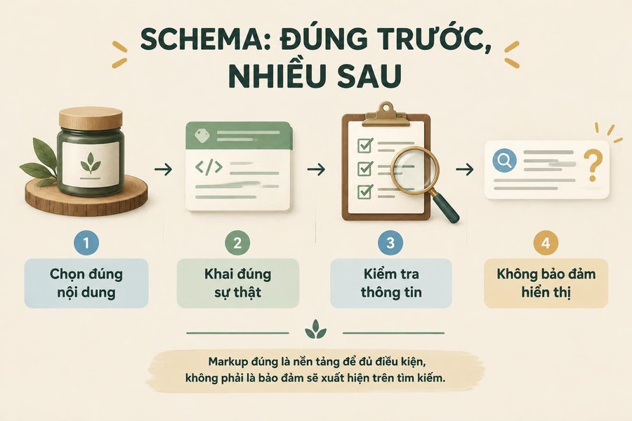Sơ đồ ghi nhớ khai báo schema đúng và kiểm tra giới hạn hiển thị